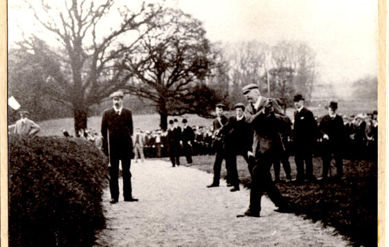 A.J. Balfour- playing from Bunker course opening 1903