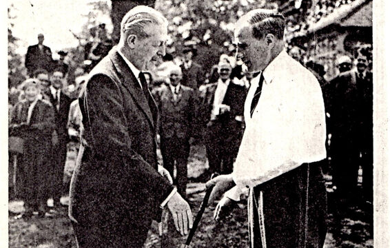 Rt Hon. Harold Macmillan and Captain R Bett - 1957